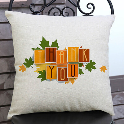 

Tailored Happy Thanksgiving Day Throw Pillow Cases Cafe Sofa Cushion Cover Home Decor