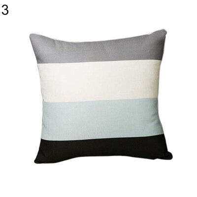 

Home Striped Leaf Throw Pillow Case Cushion Cover Sofa Bed Car Cafe Office Decor