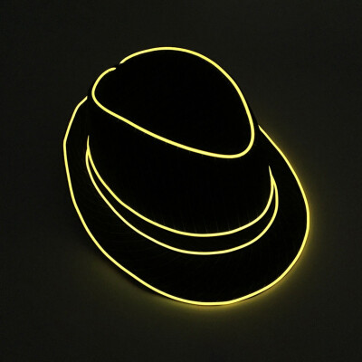 

Led Flash Bright Led Flashing Jazz Cap Light Top Fedora For Rave Party