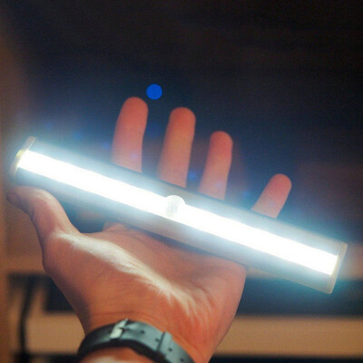 

Gobestart 10 LED Bright PIR Motion Sensor Light Cabinet Wardrobe Drawer Lamp Bulb