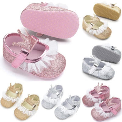 

Toddler Baby Girls Soft Sole Crib Shoes Anti-slip Pram Prewalkers Sneakers Fashion