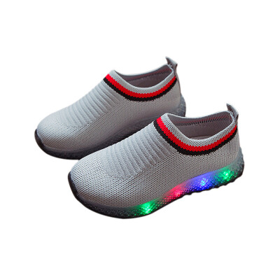 

Baby Boys Breathable Anti-Slip LED Design Sneakers Soft Soled Walking Shoes First Walkers Kids Sport Shoes