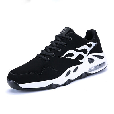 

Autumn mens shoes tide shoes 2018 new sports shoes mens Korean version of the trend of shoes personality flame thick platform shoes