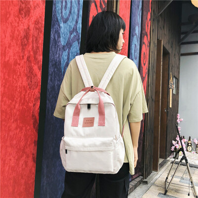 

Ins wind bf bag female Korean high school students campus simple Japanese ancient feeling girl backpack backpack