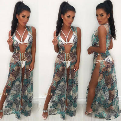 

Fashion Women Bathing Suit Lace Crochet Bikini Swimwear Cover Up Beach Dress US