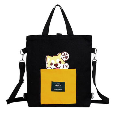 

Canvas Shoulder Bag Women Square Totes Shopping Bags Big Capacity Pouch