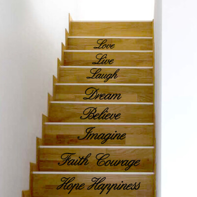 

〖Follure〗Live Laugh Love Decal Removable Wall Stickers Stair Decor