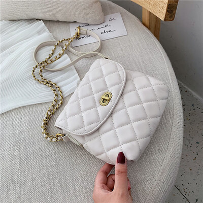 

Summer new ins super fire bag female 2019 new Korean version of the wild single shoulder slung fashion rhombic chain bag
