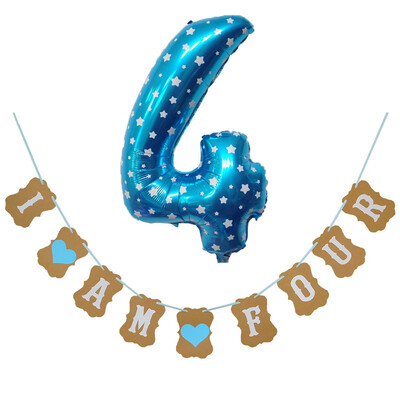 

Toponeto 30 Number Foil Balloons Digit Helium Birthday Party Banner Baby Shower Decor