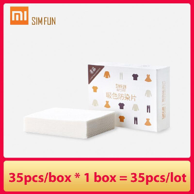 

105pcslot Xiaomi SIMUFN Laundry Anti Cloth Dyed Sheets Leaves Laundry Color Run Remove Sheet Color Catcher in Washing Machine Clo