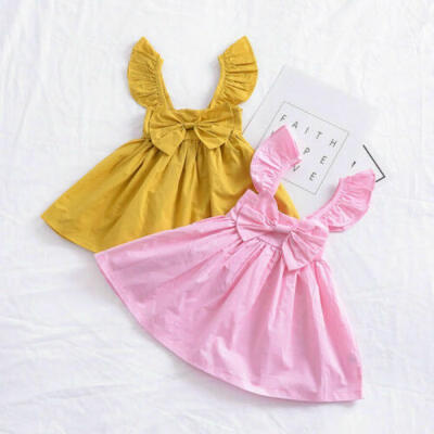 

Newborn Kids Baby Girl Princess Bowknot Tutu Dress Skirt Clothes Outfit Sundress