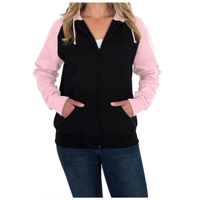 

Toponeto Fashion Women Tops Zipper Long Sleeve Hooded Pockets Jacket Outwear Coat