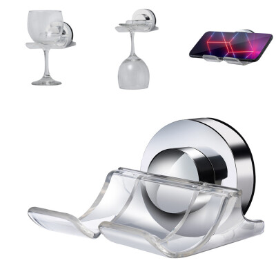 

Siaonvr Bath & Shower Suction Cupholder Caddy Wine Sucker Cup Holder PhoneShaver Shelf