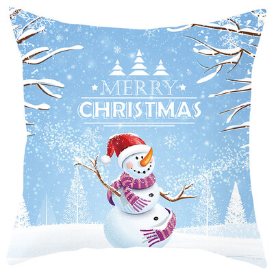 

Tailored Merry Christmas Short Plush Pillowcase Sofa Pad Set Home Decoration 18x18 Inch
