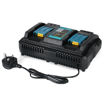 

Power Tool Battery Chargers DC18RD Dual Ports Fast Charger Suitable for Makita 4A 120W 72V to 18V Batteries Power Adapter