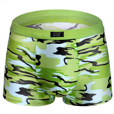 

Mens Camouflage Boxer Modal Print Colored Underwear Sexy U Convex Pouch Body Fit Breathable Boxers