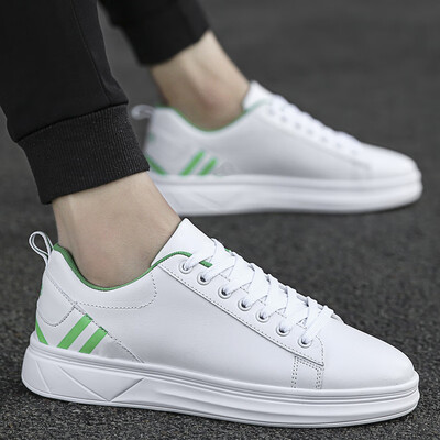 

Autumn canvas mens sports&leisure white shoes Korean version of the trend of shoes wild tide shoes white mens shoes