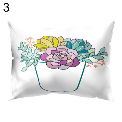 

Fresh Flower Cactus Throw Pillow Protector Case Cushion Cover Bedding Articles