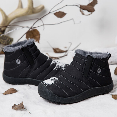 

2018 new plus velvet thickening childrens shoes boys&girls baby shoes childrens cotton boots winter warm short tube princess shoes