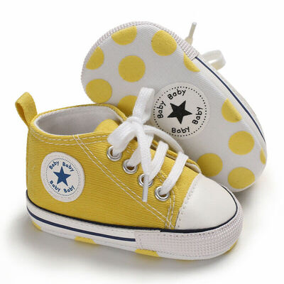 

Baby Boys Girls Pram Shoes Soft Soled Newborn Toddler Infant Pre-Walker 0-18M