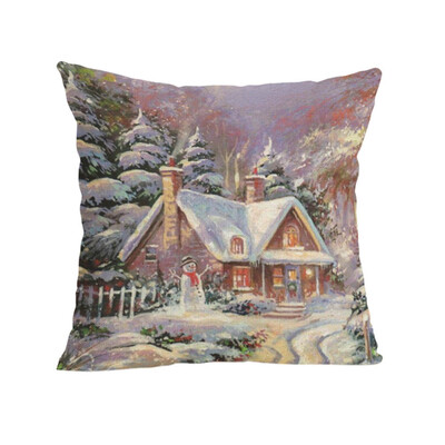 

Tailored Merry Christmas Pillow Cases Soft Sofa Cushion Cover Home Decor Pillow Core