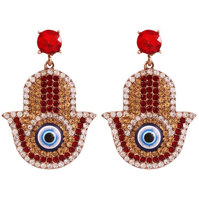 

Solememo Bohemian Rhinestone Multicolor Eyes Drop Earrings For Women Wedding Ethnic Design Fashion Earrings Jewelry BIjoux E6340