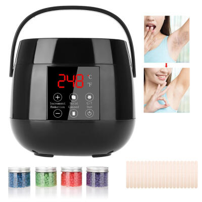 

Greensen Hair Removal Wax Warmer Intelligent LED Display Wax Heater Set Hair Removal Wax Beans Applicator Sticks