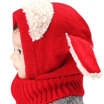 

Baby Toddler Winter Beanie Warm Hat Hooded Scarf Earflap Knitted Cap
