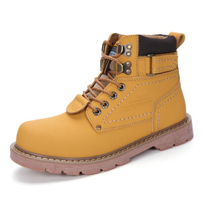 

Mens Boots Fashion Casual Boots Genuine Leather Martin Boots Outdoor Couple Shoes Yellow Black Brown Size 35-46