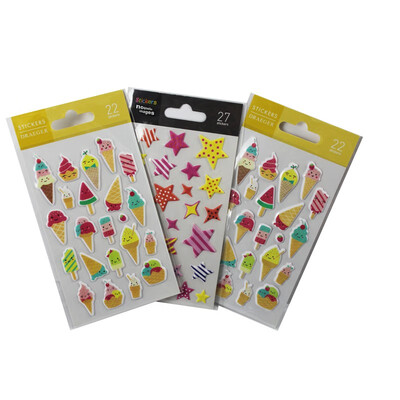 

SXC-9 childrens foam sticker Multi-pattern Colorful ice cream Colored five-pointed star
