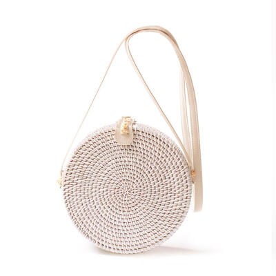 

Rattan Knitting Shoulder Messenger Handbags Women Weaving Crossbody Bags