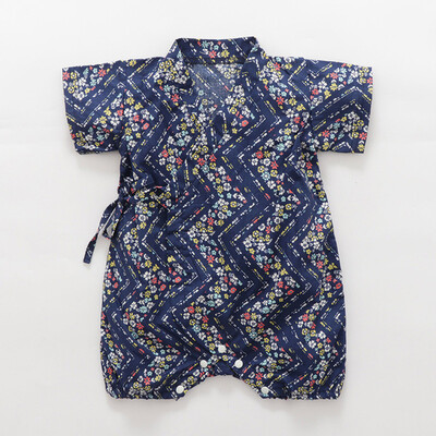 

Newborn Infant Baby Boy Girl Short Sleeve Floral Kimono Romper Jumpsuit Clothes