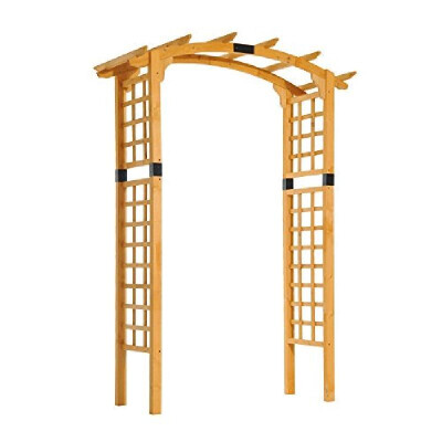 

75 Fir Wood Round Outdoor Garden Pergola Style Arbor Arch Trellis