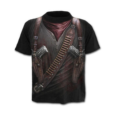 

Men Casual Creative 3D Digital Print Round Neck Short Sleeves T-shirt Tee Tops