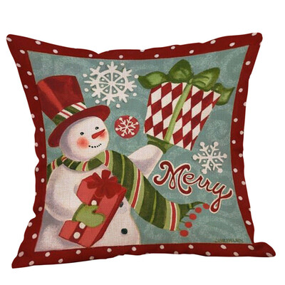 

Toponeto Christmas Christmas Snowman Cushion Cover Throw Pillow Case Sofa Bed Home Decor