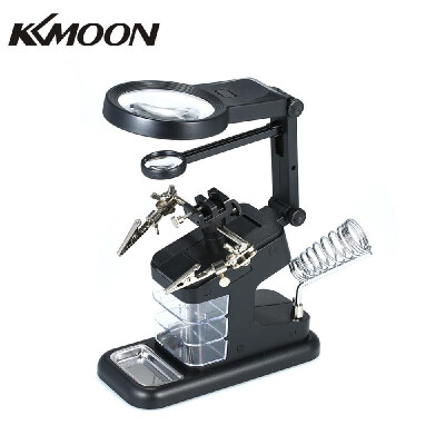 

KKmoon TH7206 Multi-Functional Welding Magnifier 3X45X25X LED Light Desktop Magnifier USB Port Soldering Stand Repair Tool Magn