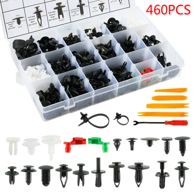 

460PCS with 1 Plastic Fastener Remover Auto Body Push Clips Set Retainer Car Trim Remover Tool