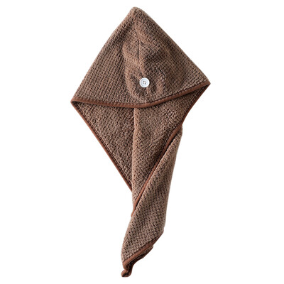 

Bath TurbieCoral Fleece Hair Quick Dry Towel Turbie Twist Button Bath Turban 4560cm
