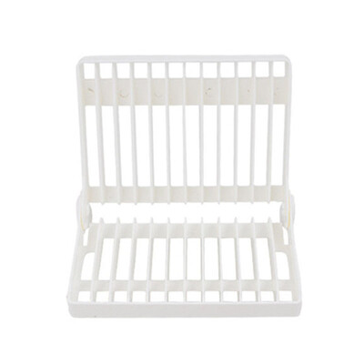 

Kitchen Foldable Dish Rack Stand Holder Bowl Plate Organizer Tray Drainer Shelf