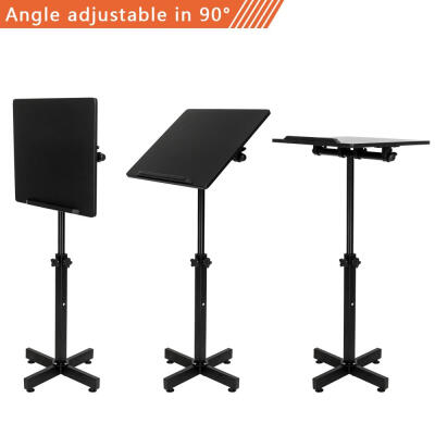 

Height Adjustable Lectern Stand Portable Presentation Podium Church Lecture Stand Black