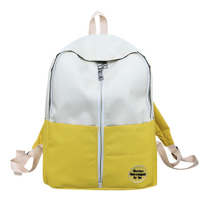 

Tailored Fashion Backpack Teenage Girls Boys School Backpack Bag Patchwork Students Bags
