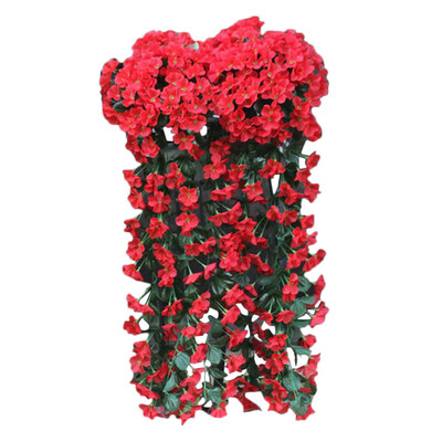 

Siaonvr Hanging Flowers Artificial Violet Flower Wall Wisteria Basket Hanging Garland Vine Flowers Fake Silk Orchid