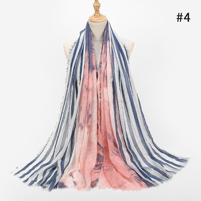 

Europe&the United States striped print explosions cotton&linen shawl foreign trade explosions AliExpress ebay scarf wholesale