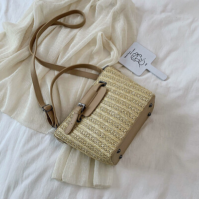 

Tailored Women Vintage Straw Bag Casual Wild Vacation Simple Weave Crossbody Bag