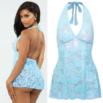 

Sexy Lingerie Lace Dress Babydoll Women Sleepwear Underwear Nightwear