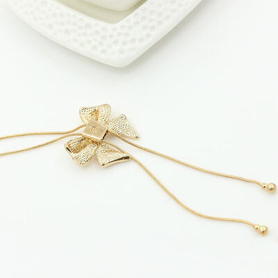 

Womens casual long chain necklace butterfly delicate bow pendant sweater necklace