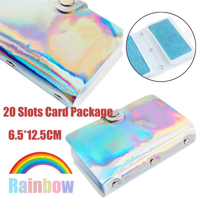 

〖Follure〗Nail Stamping Plate Holder Case Rainbow Square Rectangular 20 Slots Card Package