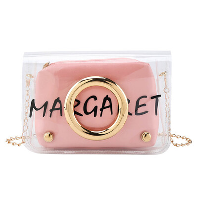 

Tailored Woman 2019 New Jelly Bag Fashion Messenger Bag Casual Shoulder Bag 2PC Chain Bag