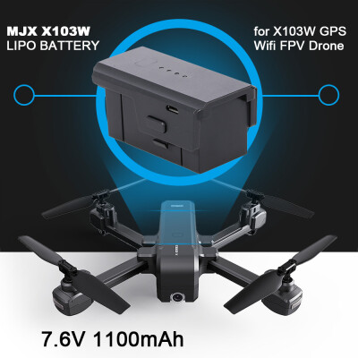 

MJX X103W Lipo Battery 76V 1100mAh Spare Intelligent Battery for X103W 5G Wifi FPV GPS Drone