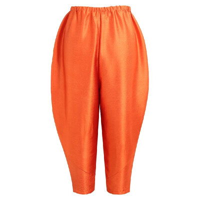 

Fashion Women Fried Chicken Loose Fancy Drumstick Pants Elastic Waist Oversize Funny Harem Pants Orange